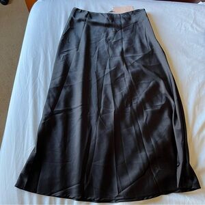 Free NWT Lot of 2 satin silky bias slip skirts midi length XS